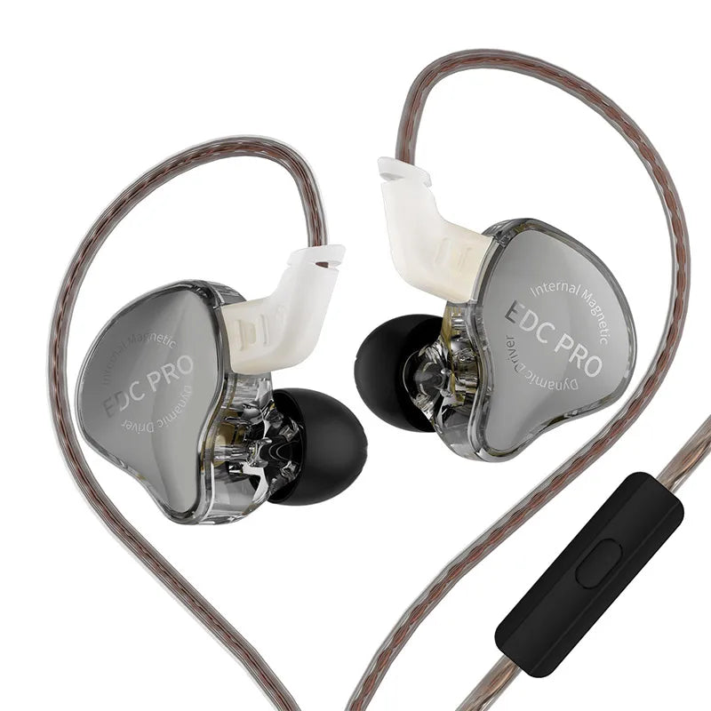 Fone de ouvido intra-auricular KZ EDC Pro com fio